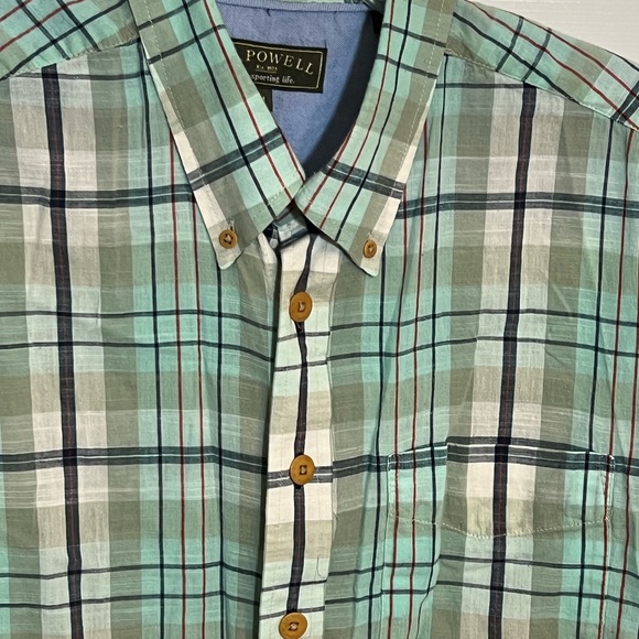 J L POWELL MEN’S SHIRT LONG SLEEVE COTTON BUTTON DOWN SHIRT SIZE MEDIUM - Picture 7 of 15